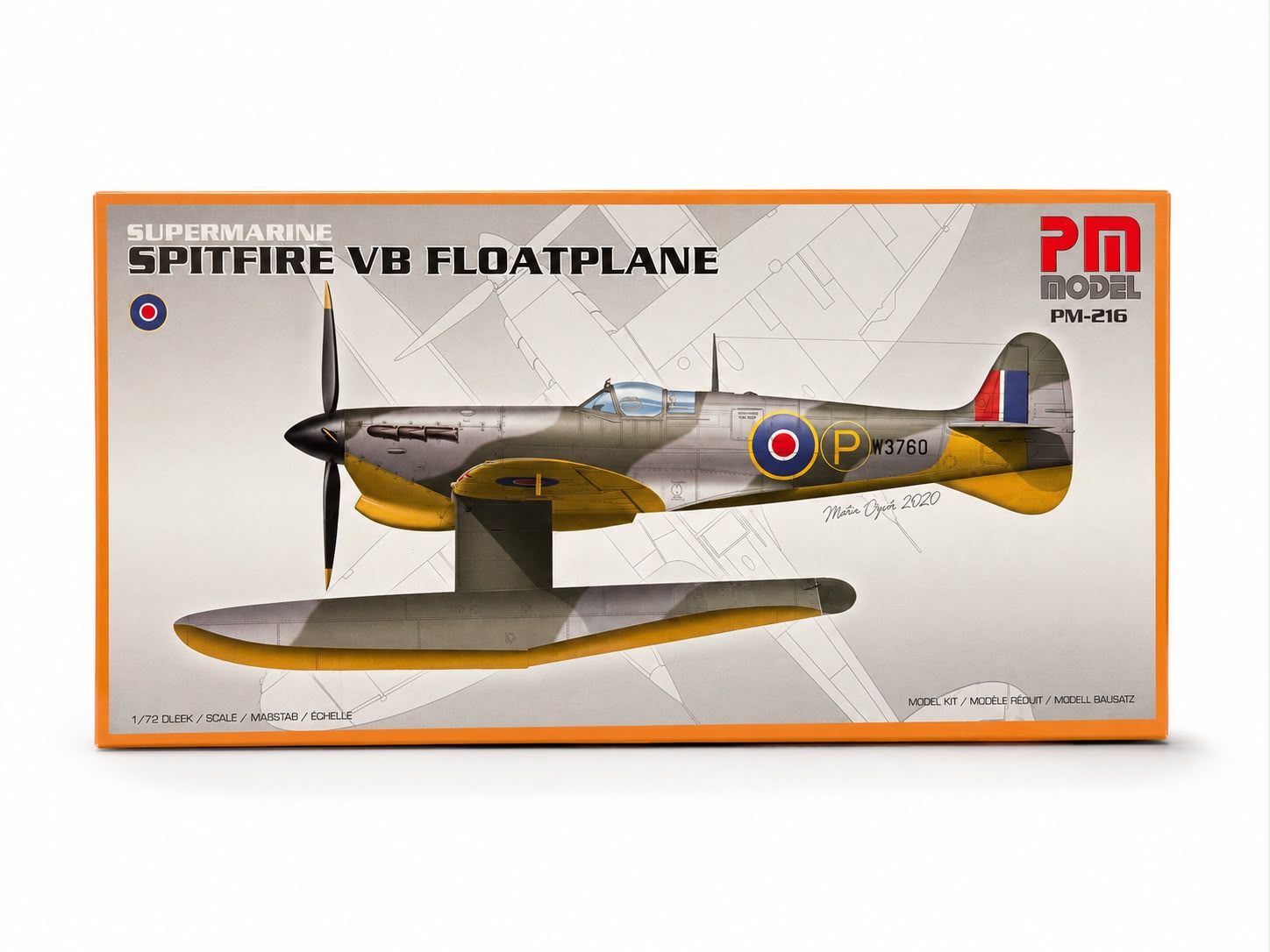 Supermarine Spitfire Vb floatplane model ve maket, plastik uçak demonte kit, detaylı ve gerçekçi görünümlü maket modeli.