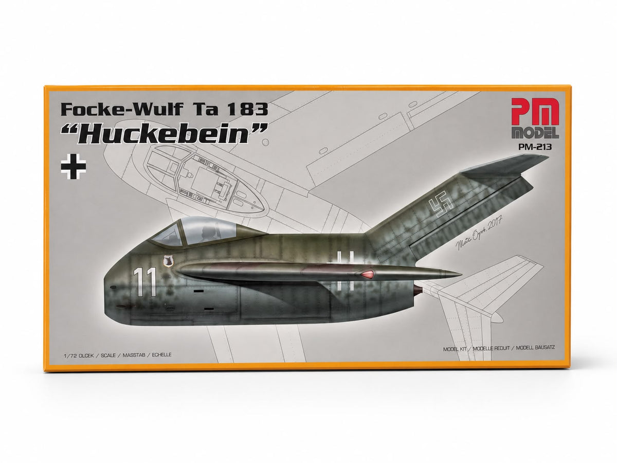 Ta-183 Focke Wolf savaş uçağı model maketi, demonte plastik maket, detaylı ve gerçekçi hava aracı modeli.