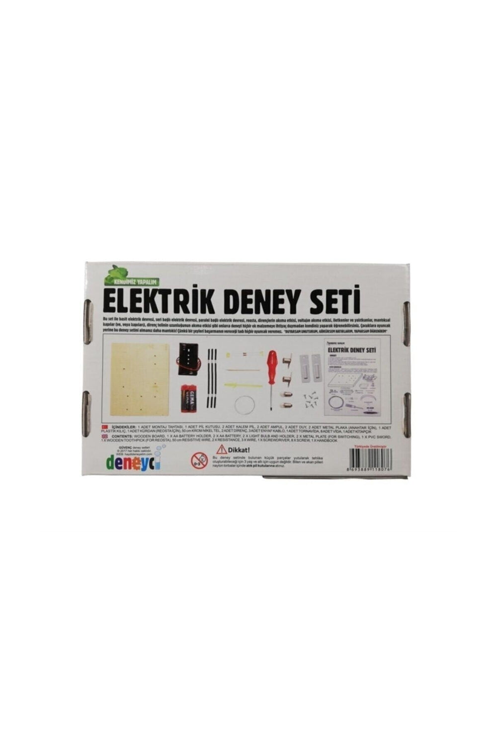Fenset Elektrik Devresi Deney Seti, PROFESYONEL eğitim seti, çeşitli devre bileşenleri ve kablolarla görsel olarak gösterilmiştir.