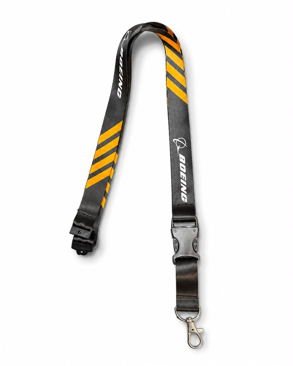 Siyah Boeing 4 Sırma profesyonel havacı lanyard, Pilot Shop Bakırköy marka, detaylı ve dayanıklı tasarım.