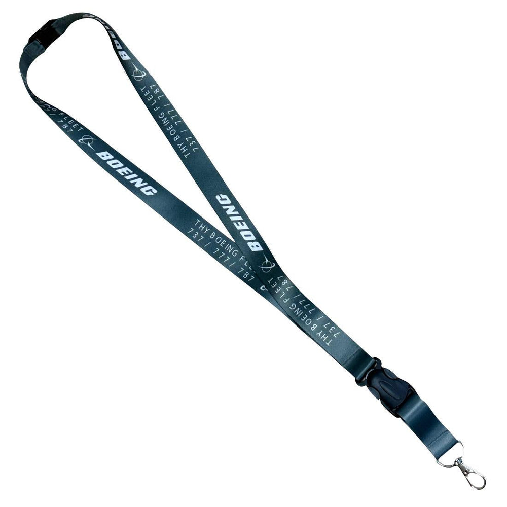 THY Boeing Filosu temalı Profesyonel havacılık anahtarlık ve lanyard, Pilot Shop Bakırköy markasıyla.