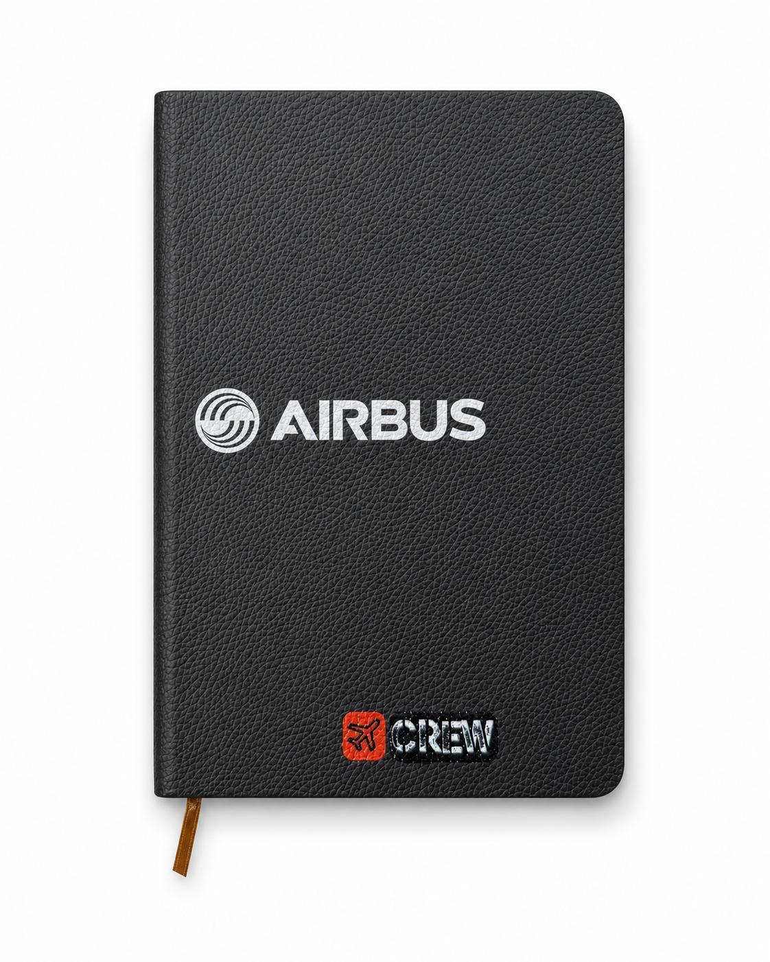 Siyah Airbus Crew defteri, profesyonel kokpit tasarımıyla Pilot Shop Bakırköy markalı defter.