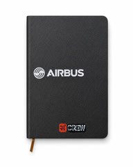Siyah Airbus Crew defteri, profesyonel kokpit tasarımıyla Pilot Shop Bakırköy markalı defter.