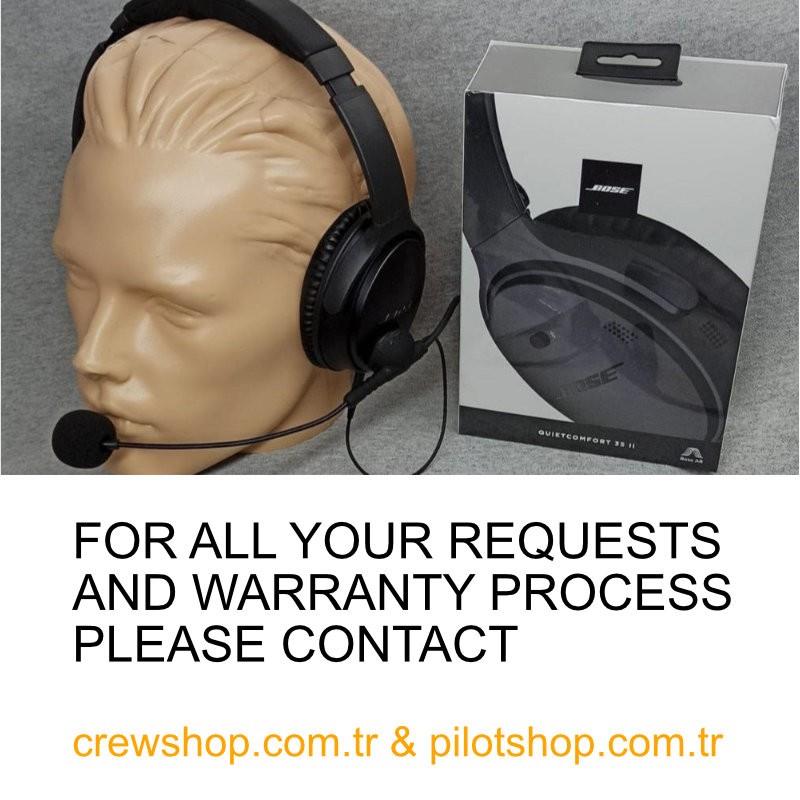 Boeing uçuş kulaklığı Raar HS-01 Pilot Shop Bakırköy profesyonel kokpit headset mikrofonuyla, yüksek ses kalitesi ve konfor sağlar