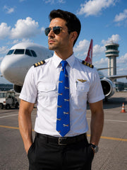 Lacivert uçak desenli kravat, günlük kullanım için PILOT SHOP BAKIRKÖY markalı tekstil ve uniformalar koleksiyonundan.