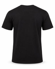 Siyah Pilot Shop Bakırköy T-shirt, günlük kullanım için rahat ve şık tekstil ürünü, ön kısmında küçük logo detaylarıyla.