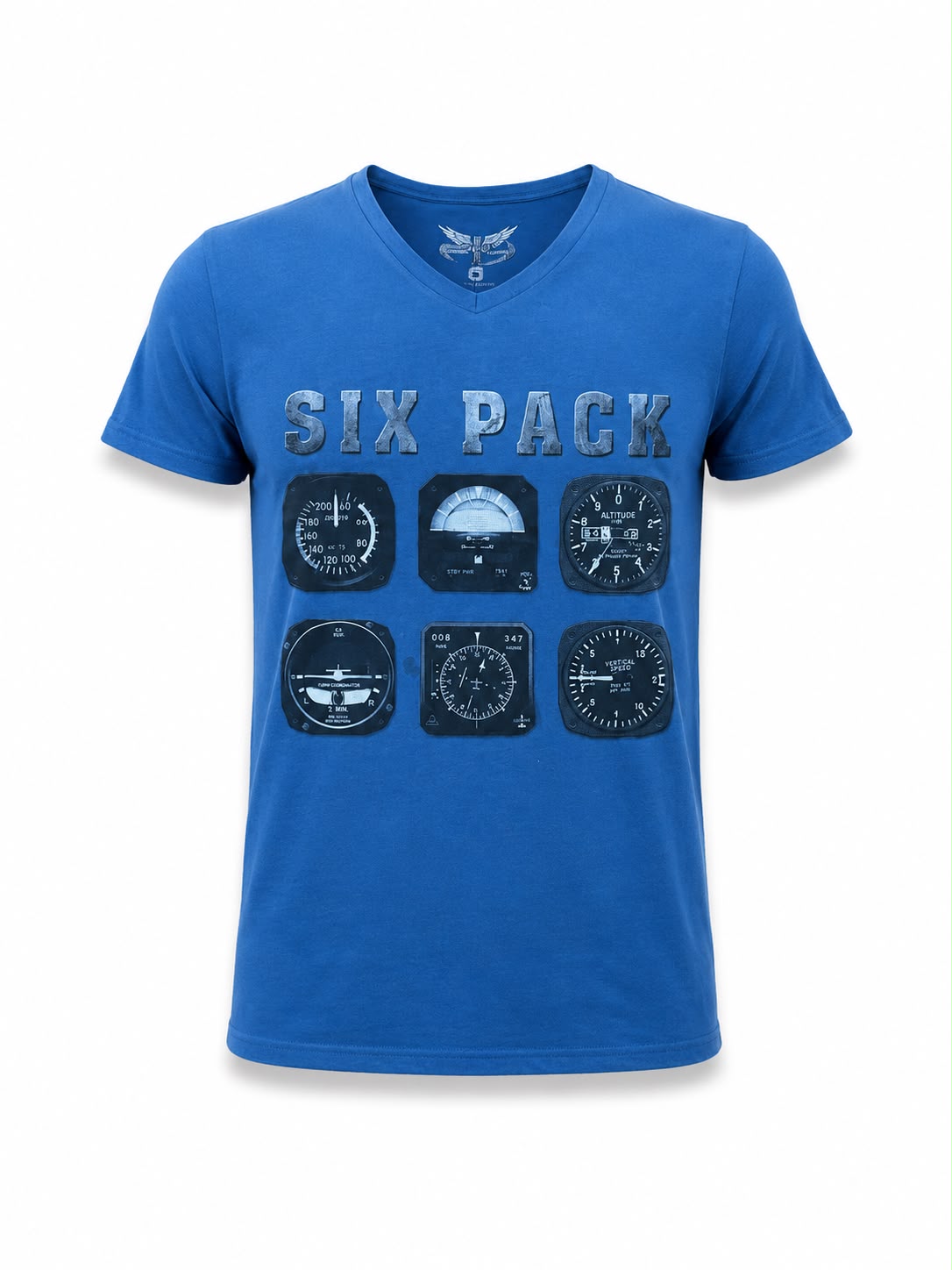 Lacivert V yaka T-Shirt seti, 6 adet, günlük kullanım, rahat ve şık, PILOT SHOP BAKIRKÖY markası.