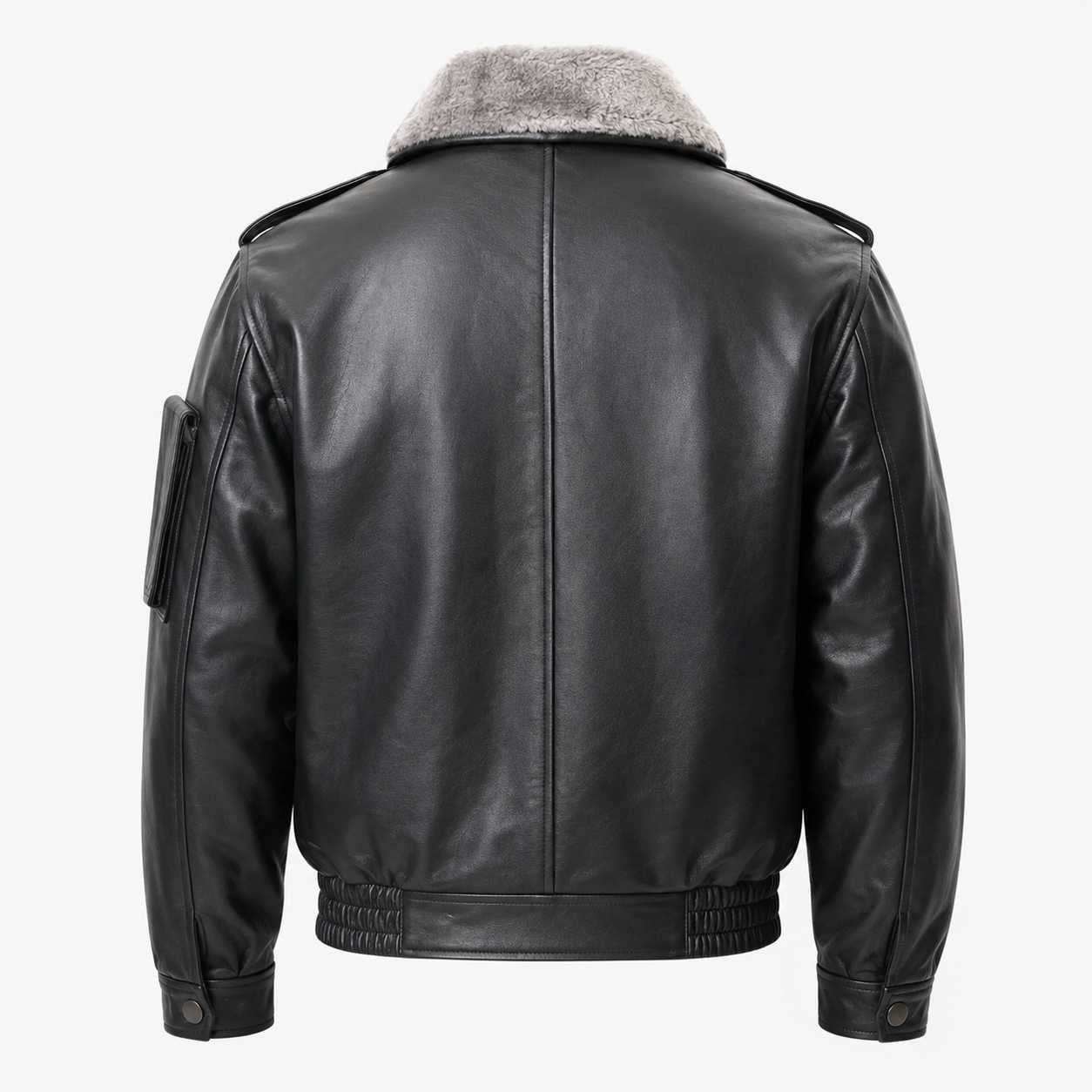 Kül siyahı Pilot Shop Bakırköy CAT3A deri pilot montu, no patch, tekstil ve uniformalar kategorisinde, şık ve dayanıklı tasarım.