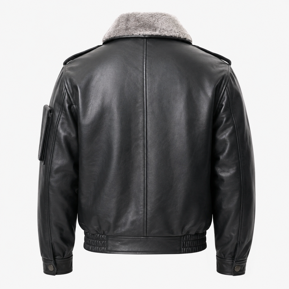 Kül siyahı Pilot Shop Bakırköy CAT3A deri pilot montu, no patch, tekstil ve uniformalar kategorisinde, şık ve dayanıklı tasarım.