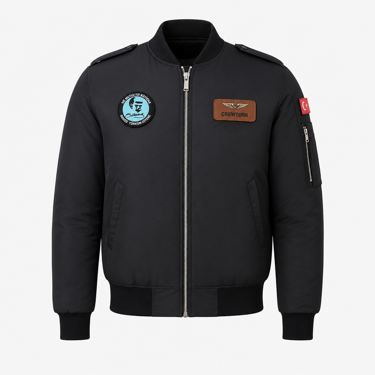 Pilot Shop Bakırköy DNM90S pilot montu kumaş, siyah A sınıfı tekstil ve uniformalar için uygun.