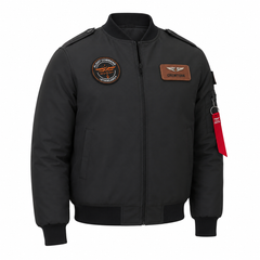 Pilot DNM90S A Class siyah kumaş pilot montu, tekstil ve üniforma kategorisinde şık ve dayanıklı tasarım.