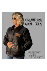 Siyah Crewturk Pilot Montu Scuba S3, tekstil ve uniformalı pilot montu, dayanıklı ve rahat tasarım.