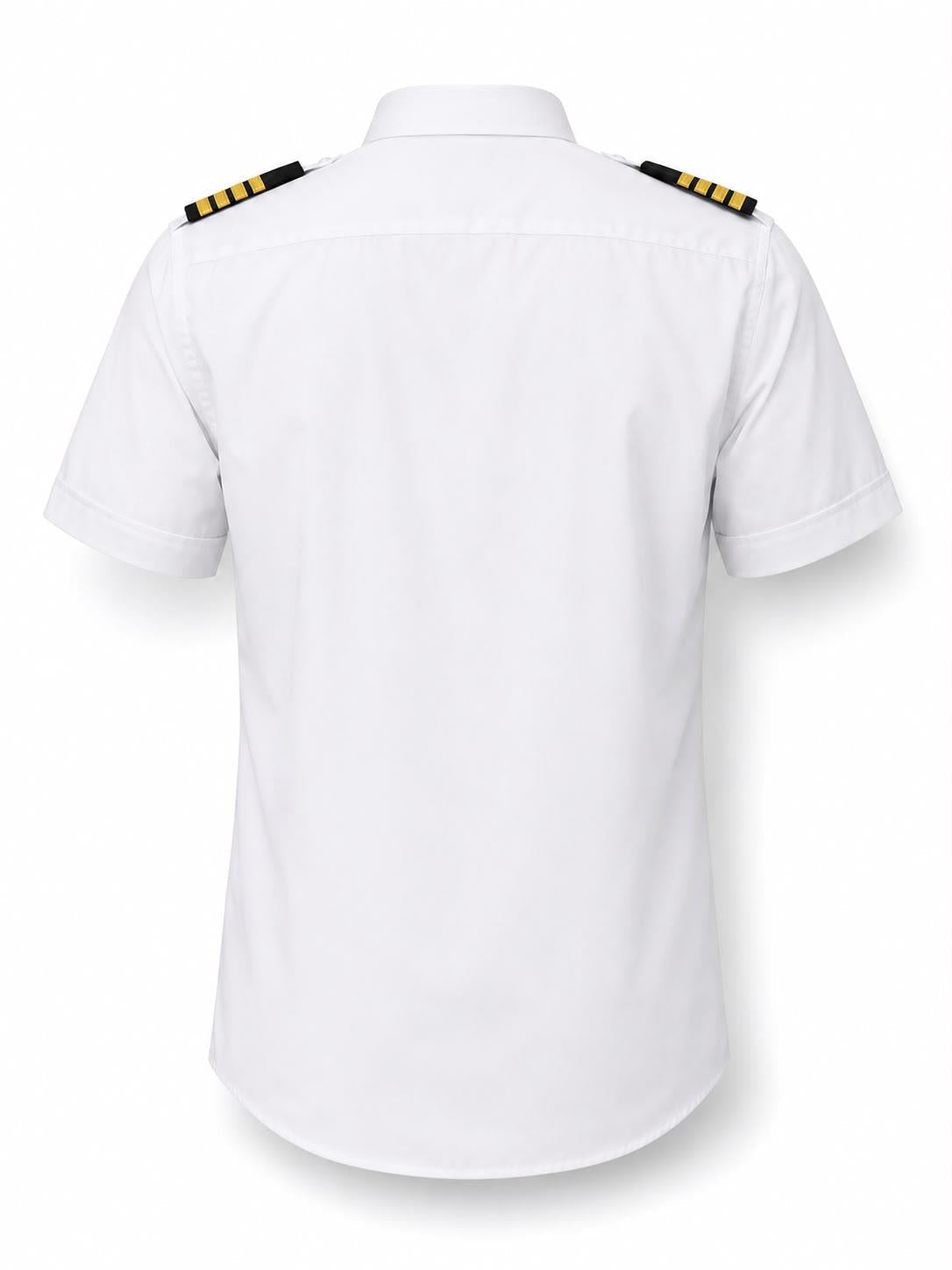 Pilot kısa kollu gömlek, su itici polyester kumaş, dayanıklı ve şık tekstil ürünleri, Pilot markası.