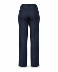 Mavi kadın tek düğme pantolon, rahat ve şık tasarımıyla tekstil ve uniformalarda kullanıma uygun.